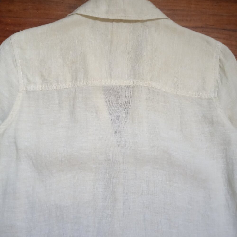 SIGRID OLSEN 100% linen button down shirt (S) - Picture 9 of 14